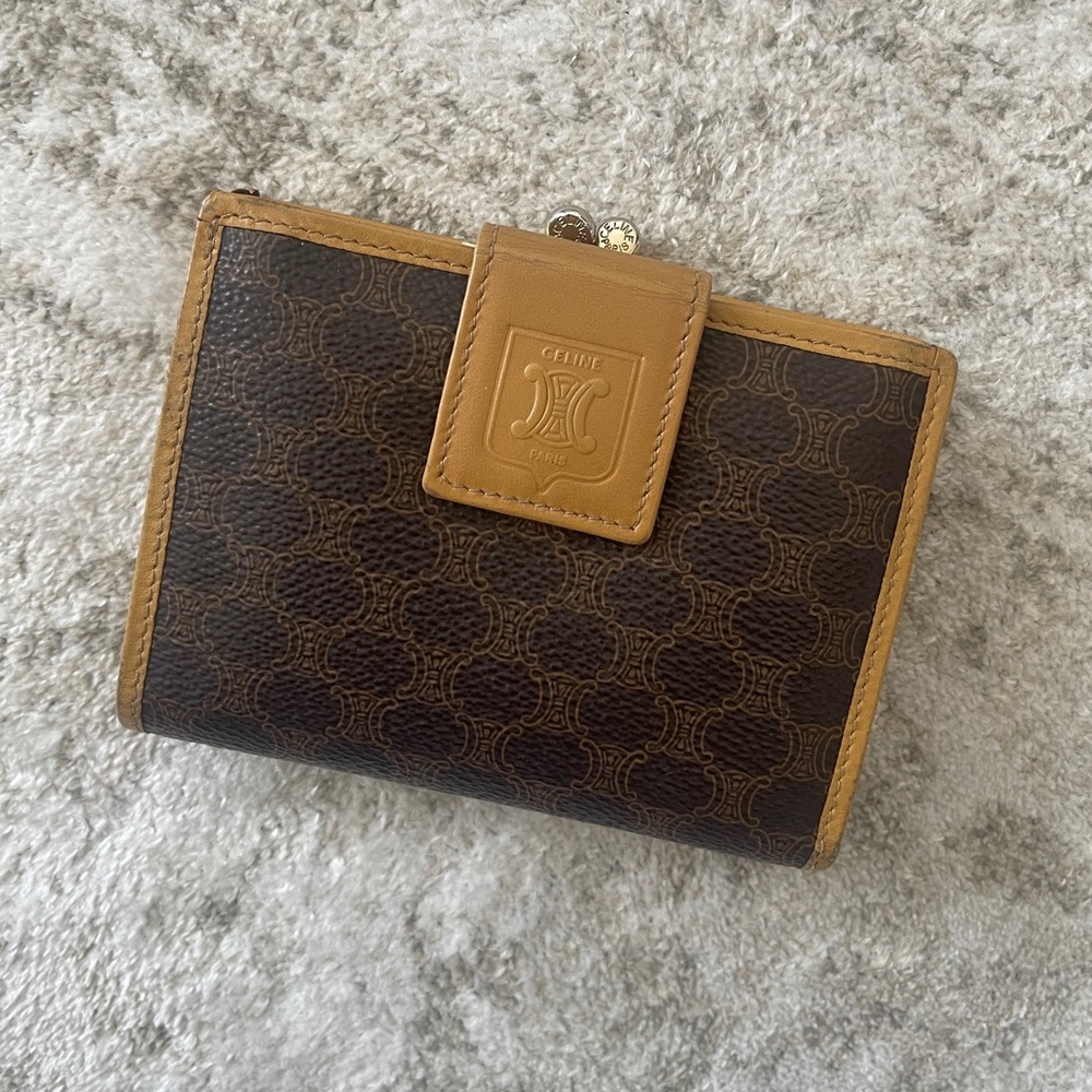 Celine macadam compact with kisslock wallet